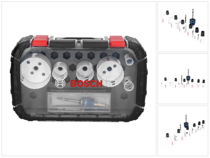 Produktbild Bosch Professional Zubehör 9-teiliges Elektriker-Set, 4 Lochsägen Progressor for Wood&Metal (19 mm, 25 mm, 38 mm, 44 mm, 83 mm, 68 mm)