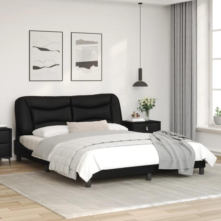 Produktbild VidaXL Bettgestell mit LED Kunstleder (160 x 200 cm)