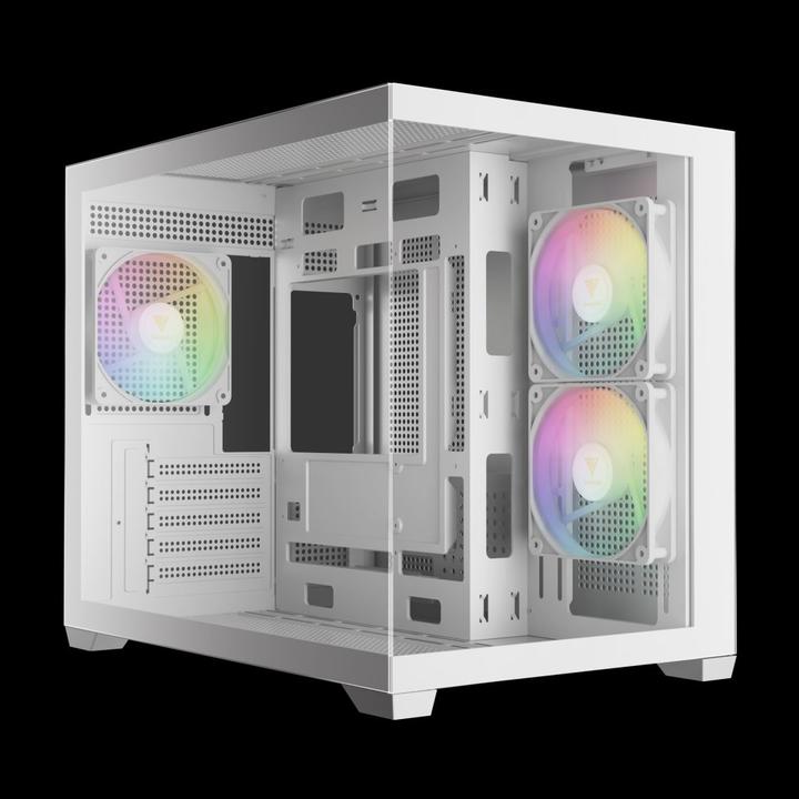 Image du produit Gamdias Boitier Mini Tour Micro ATX Aura GC10M RGB avec panneaux vitrés (Blanc)
