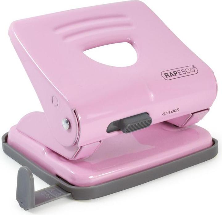 Rapesco 1358 825 (2-fach) Metalllocher - 25 Blatt - Rosa