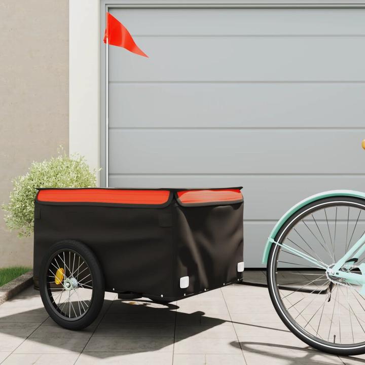 Produktbild VidaXL Lastenanhänger Schwarz und Orange 45 kg Eisen, Farbe