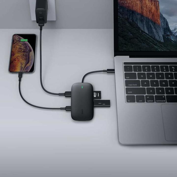 Immagine prodotto Aukey I/O-HUB USB3 3 PORTE CB-C71/LLTSN1001018 (USB-C, 8 Porti)