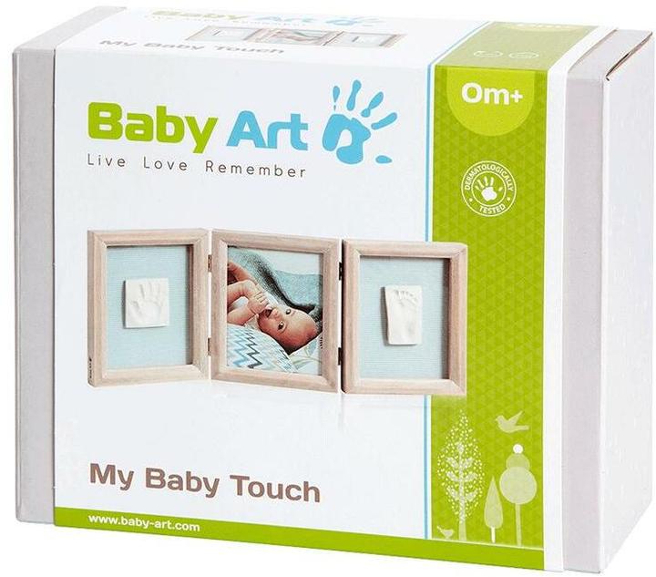 Actual product image Baby Art My Baby Touch Wooden Double Frame