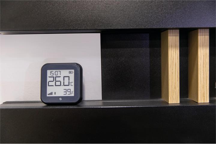 Produktbild Shelly WLAN-Temperatur- u. Feuchtigkeitssensor Plus H&T Gen. 3, BT, schwarz, 3 Stück