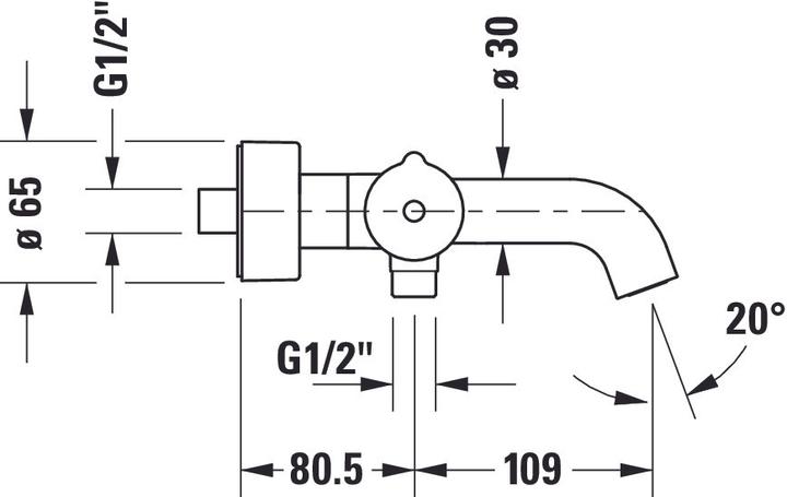 Nährwerte und Zutaten Duravit Wannenthermostat C.1 Aufputz chrom