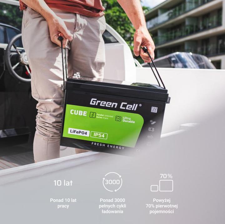 Actual product image GreenCell Green Cell CUBE LiFePO4 battery 100Ah 12.8V 1280Wh lithium iron phosphate battery for photovoltaic (12.80 V, 100 Ah)