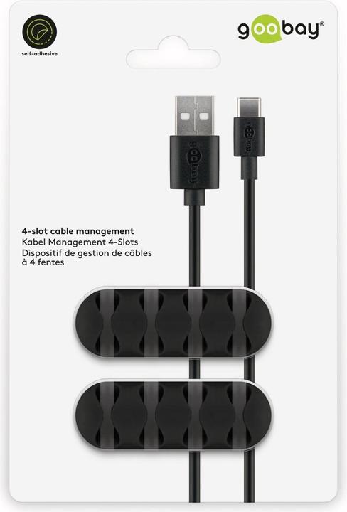Actual product image Goobay Set of 2 Cable Management 4-Slots