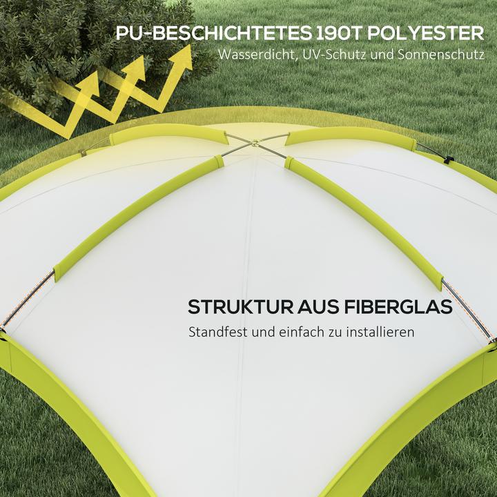 Produktbild Outsunny Event Pavillon Polyester, Fiberglas Grün (350 cm, 350 cm)