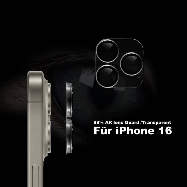 Produktbild Anank iPhone 16 / 16 Plus - Rückkamera Panzerglas - 99AR+Corning Glass - Dual Lens Schutz, Transpare (1 Stück, Apple iPhone 16, Apple iPhone 16 Plus)