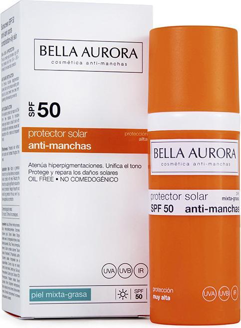 Actual product image Bella Aurora SOLAR gel anti-manchas mixta/grasa SPF50 50 ml (Suntan cream, SPF 50, 50 ml)