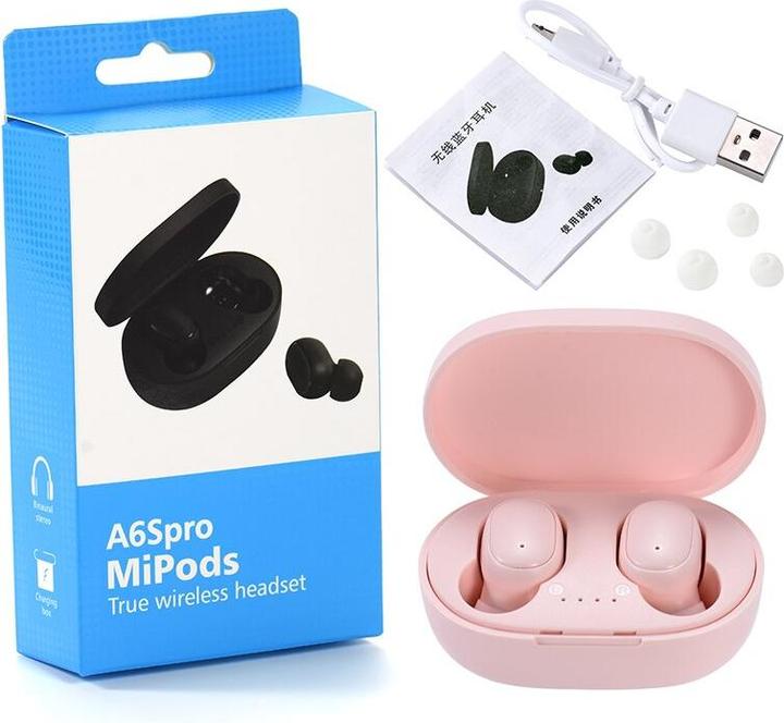 Actual product image PhoneLook A6S Wireless Bluetooth Headphones incl. Microphone, Touch Control and Charging Case with LED (ANC, Wireless)