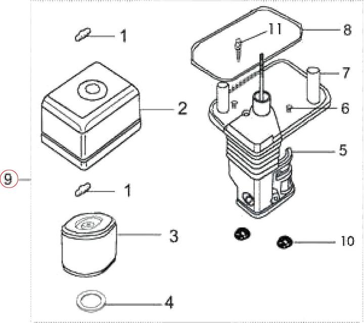 Actual product image Wiltec Spare Part LIFAN Air filter for 6,5 hp petrol / gasoline engine