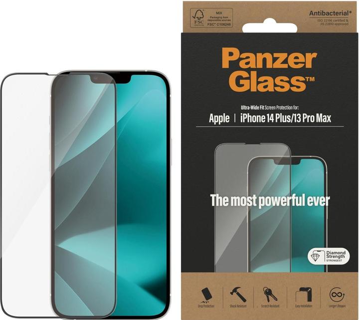 PanzerGlass Ultra Wide Fit screen protector (1 Piece, Apple iPhone 13 Pro Max, Apple iPhone 14 Plus)