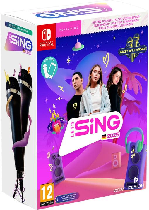 Immagine prodotto Plaion Let's Sing 2025 German Version (+ 2 Mics) (Switch, DE)