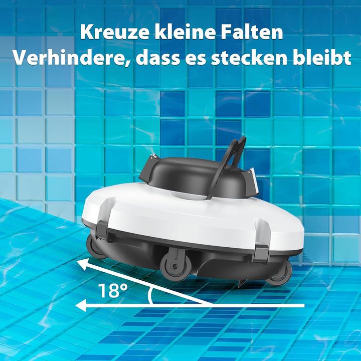 Produktbild Redkey S100 Zwembadrobot draadloos-130 Minuten Vloerreiniging-Zwembad robot-Moeiteloze