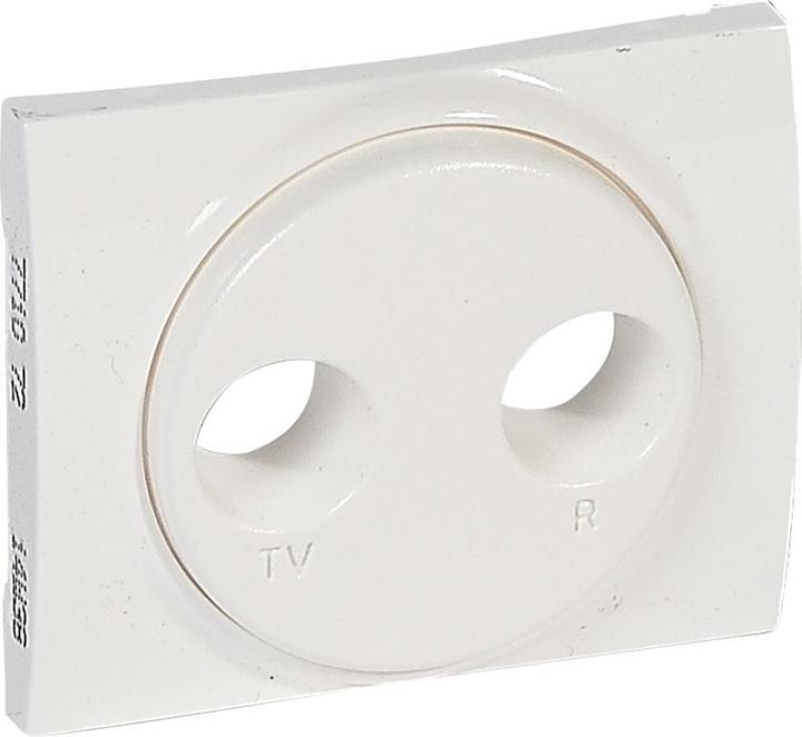 Actual product image Legrand 771072 Antenna plug-in cover 2-hole ultra white