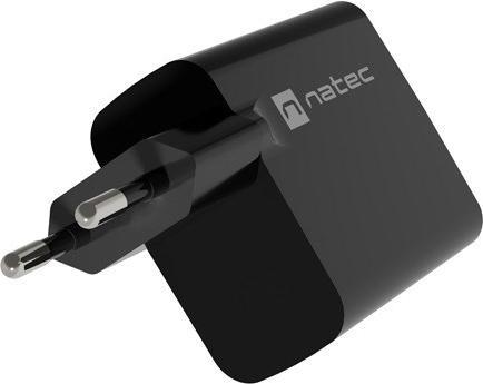 Produktbild Genesis Ladowarka sieciowa Natec Ribera Gan 1x USB-A + 1x USB-C 45W czarna (45 W)
