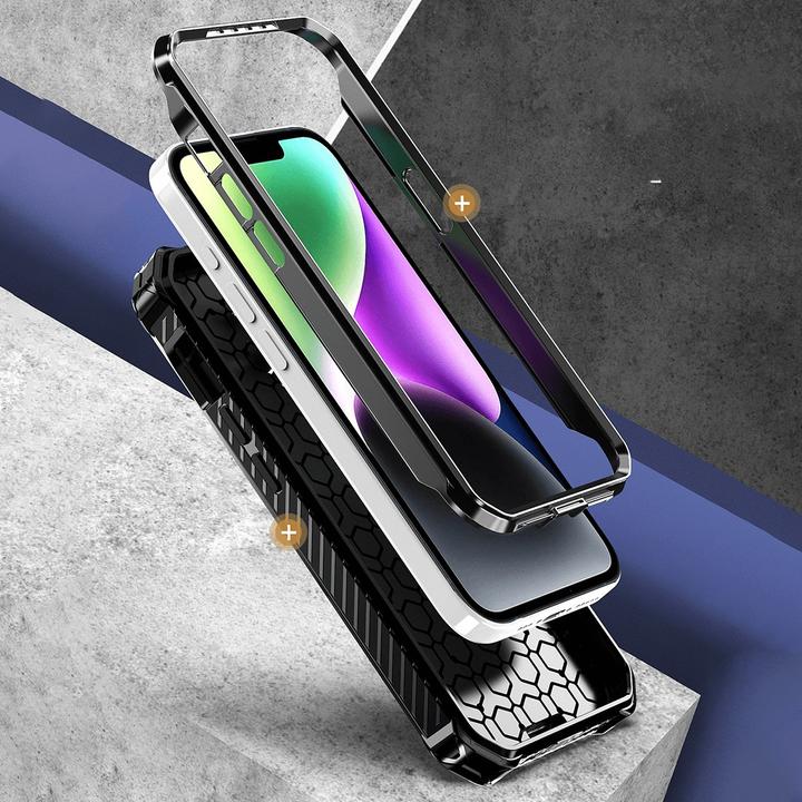 Productafbeelding Cover-Discount iPhone 15 - Pantserhoes met kickstand blauw (Apple iPhone 15)