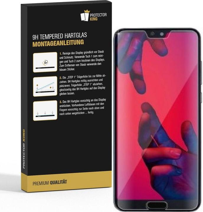 Actual product image Protectorking 2x genuine tempered 9H armoured glass matt anti-reflective (2 Piece, Huawei P20 Pro)
