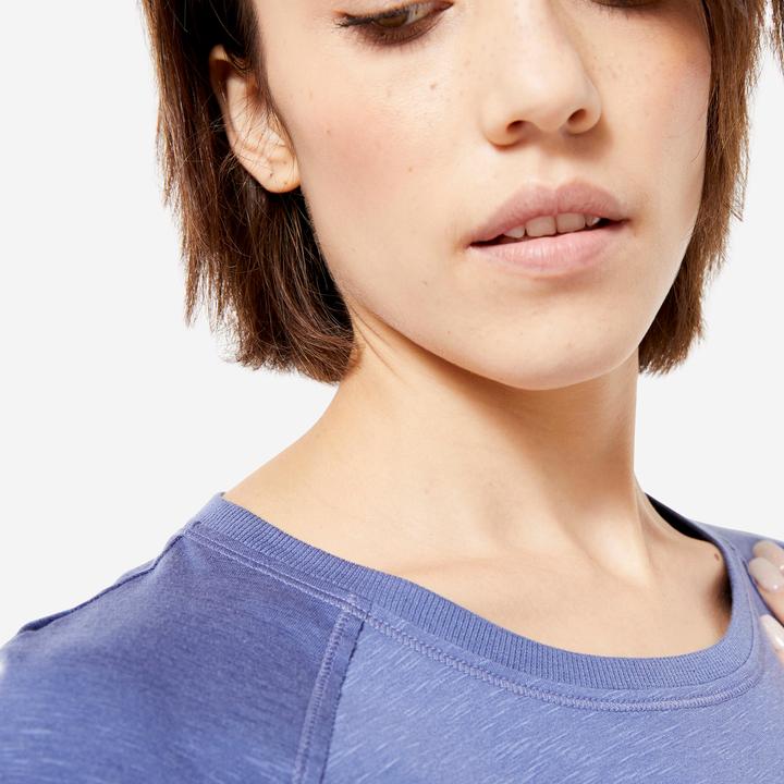 Produktbild Kimjaly T-Shirt Yoga 100 Damen Bio-Baumwolle/Lyocell - blau (XXL)