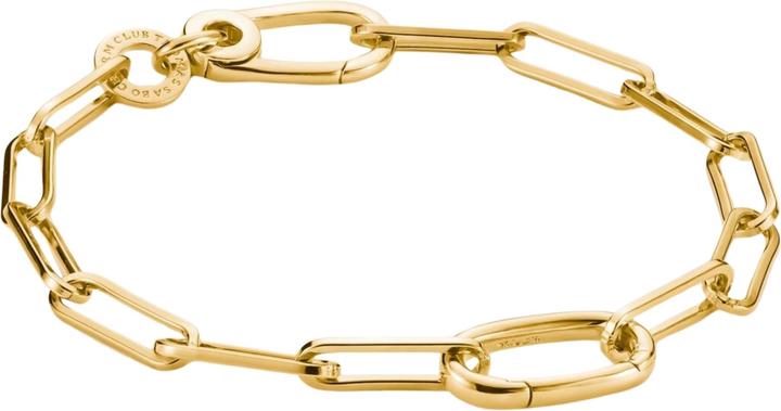 Immagine prodotto Thomas Sabo Charm Armband Paperclip mit einem Connect Link vergoldet (15 cm, Argento)