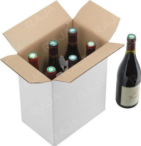 Raja Carton d'expédition de bouteilles avec séparateurs 6 x 75CL (1 x)