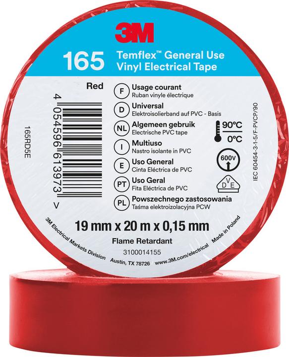 Image du produit 3M Ruban adhésif isolant électrique Temflex Vinyle (19 mm)