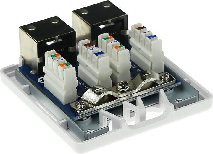 Immagine prodotto Scatola montata in superficie schermata 2 porte CAT5E. Tipo: CAT5E Wall mountbox c5e 2p shielded
