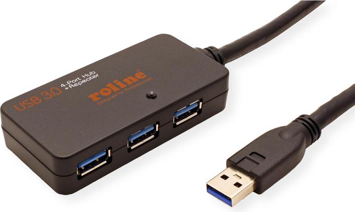 Produktbild Roline USB 3.0 4-Port Hub mit Repeater (USB-A, 4 Ports)