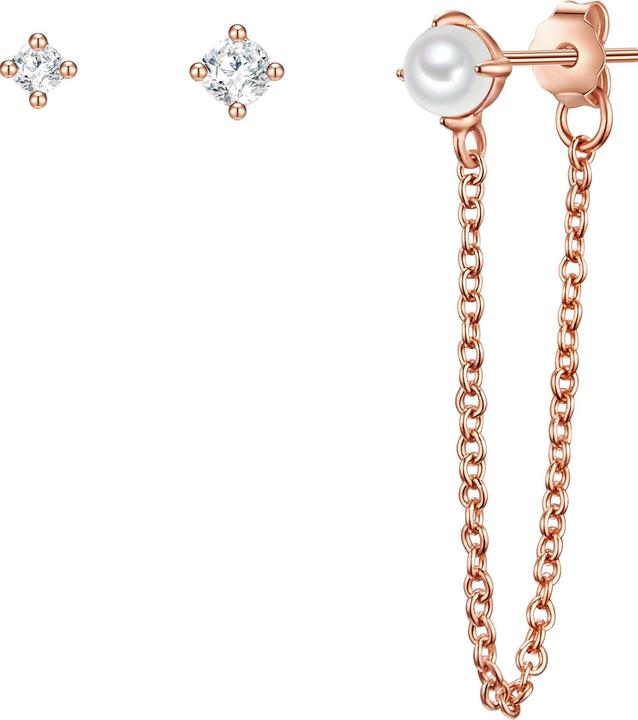 Immagine prodotto Glanzstücke München Donna Argento 925 Perle d'acqua dolce coltivate Oro rosa - 26631 (Argento 925)