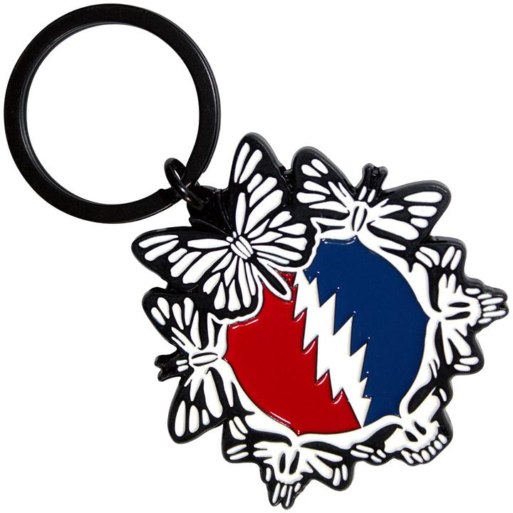 Grateful Dead Steal Your Face Schlüsselanhänger Schmetterlinge