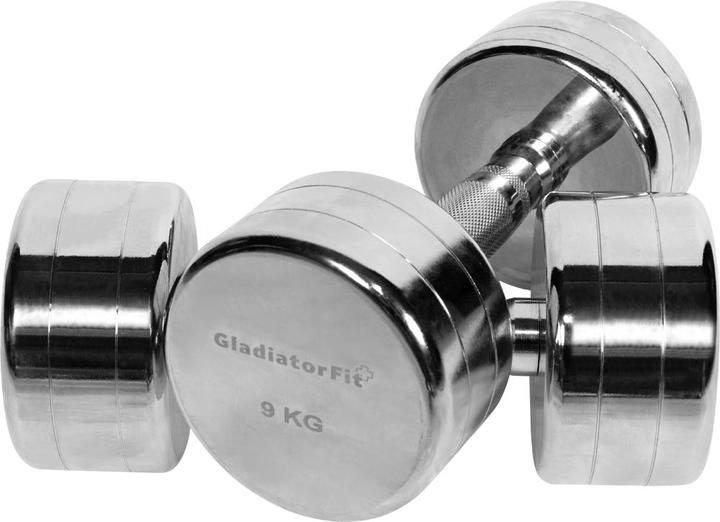 Actual product image Gladiatorfit Chromhantel (2 x 9 kg)