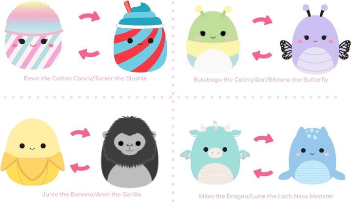 Actual product image Squishmallows Flip A Mallow ( 1pc ) (12 cm)