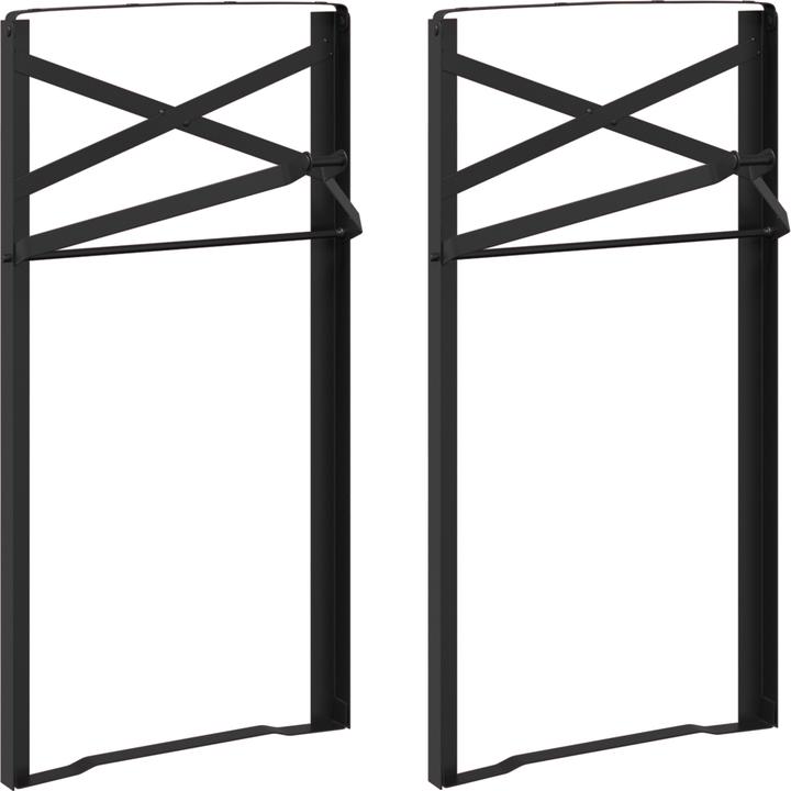 Actual product image VidaXL Beer table legs 2 pieces Folding black powder-coated steel