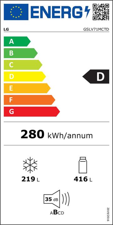 Energy Label LG GSLV71MCTD (635 l)