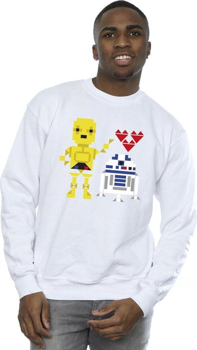 Actual product image Star Wars Mens Heart Robot Sweatshirt (L)