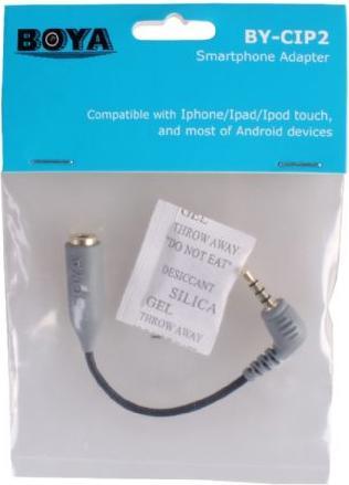 Actual product image Boya BY-CIP TRS to TRRS adapter