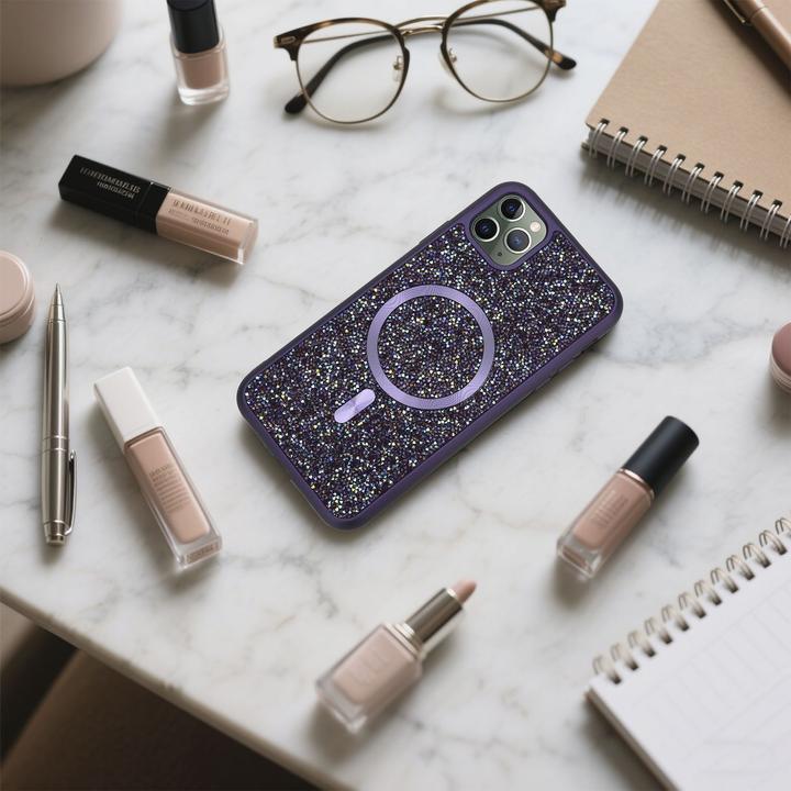 Produktbild Cadorabo iPhone 11 PRO MAX Hülle kompatibel mit MagSafe Glitzer Case (Apple iPhone 11 Pro Max)