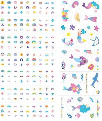 Actual product image Avenir Nail stickers tattoos mermaid