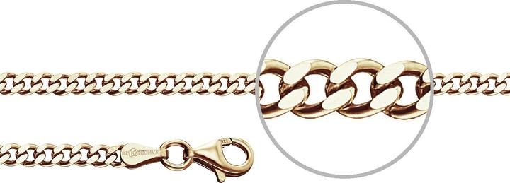 Der Kettenmacher Panzerkette Gold Diamantiert 1,2 mm 38 cm (Sterling Silber 925, 60 cm)