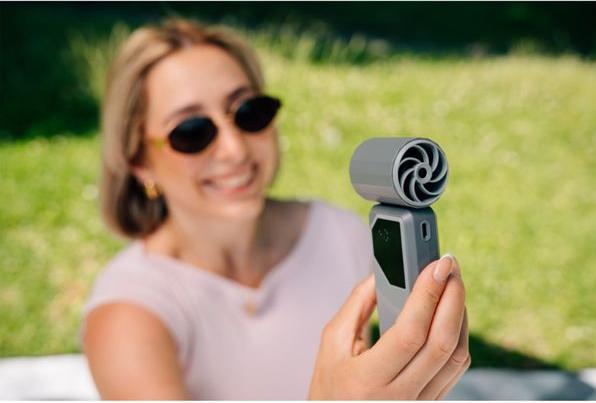Actual product image Verbatim Handventilator Cool'n'Go AirJet grau/lila