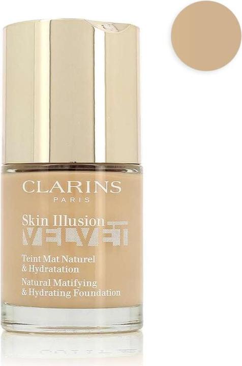 Actual product image Clarins SKIN ILLUSION VELVET FOUNDATION 108.5W 30ml (108.5W Camel)