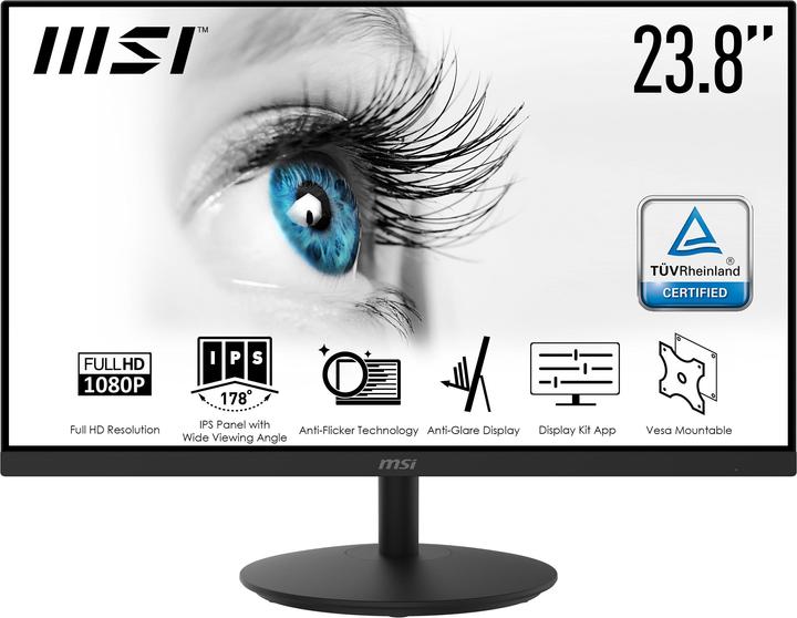MSI Pro MP242 (23.8 pouces) Pixel LCD (1920 x 1080 pixels, 23.80")