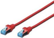 Image du produit Digitus CAT 5e SF-UTP câble patch PVC AWG 26/7 longueur 5 m couleur rouge (SF/UTP, CAT5e, 5 m)