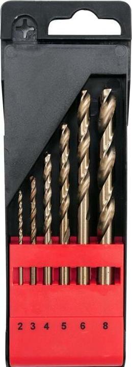 Actual product image Yato Cobalt Cylinder Drill 2 4 5 3 6 8 mm Set (YT-41602) (2, 3, 4, 5, 6, 8 mm)