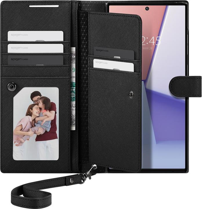 Image du produit Spigen Portefeuille S Plus pour S918B Samsung Galaxy S23 Ultra - noir (Samsung Galaxy S23 Ultra)