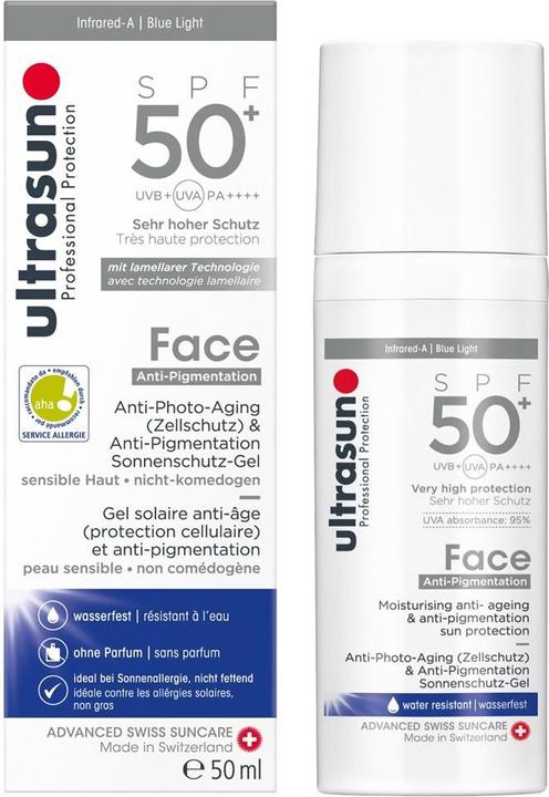 Image du produit Ultrasun Anti-Pigmentation Visage (Crème solaire visage, SPF 50+, 50 ml, 95 g)