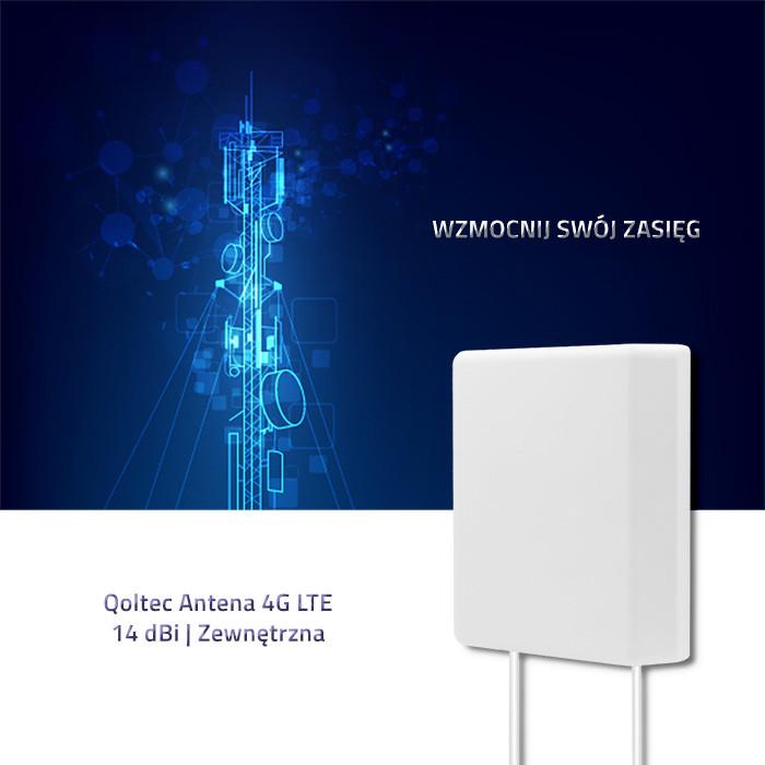 Actual product image Qoltec 57020 4G LTE Antenna |14 dBi | Outdoor (4G)