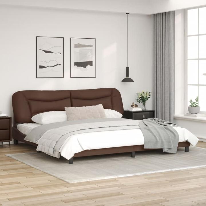 Produktbild VidaXL Bettgestell mit Kopfteil Kunstleder (200 x 200 cm)