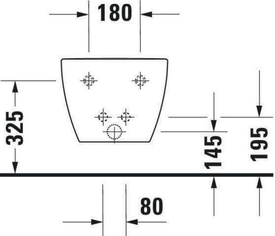Image du produit Duravit Bidet suspendu HAPPY D.2 m ÜLB HLB 355x540mm 1 HL anthr mat WG